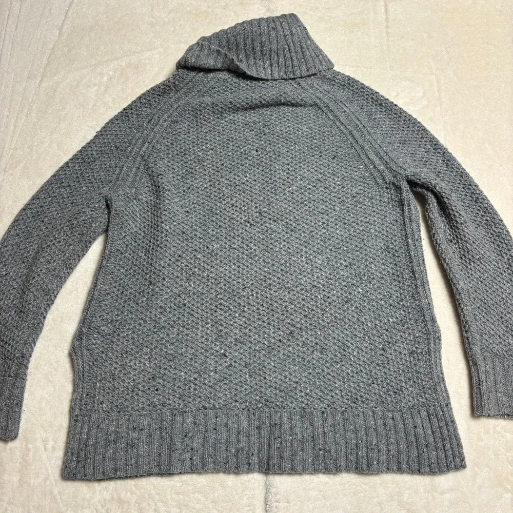 Lauren Ralph Lauren Women Turtleneck Sweater Medium Gray Speckled Cozy Winter - Picture 9 of 15